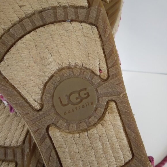 UGG Libbi Serape Espadrille Pink Sandals 1011189 Size 8 NEW - Picture 12 of 16